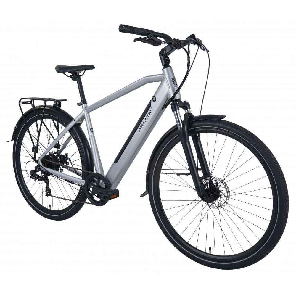 Falcon Horizon Crossbar - Electric Bike - Silver