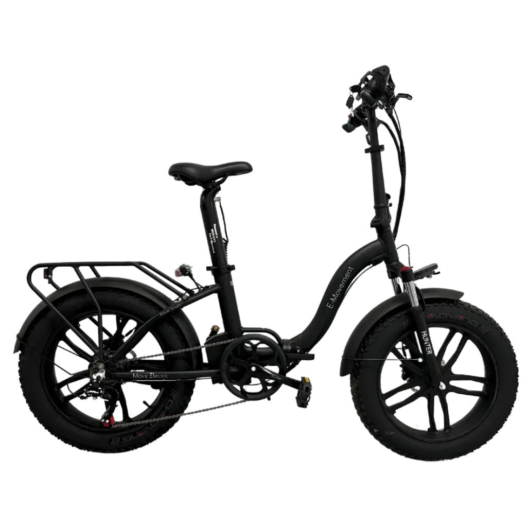 E-Movement Hunter Extreme - Folding Electric Bike - 250W Black/ Military Green