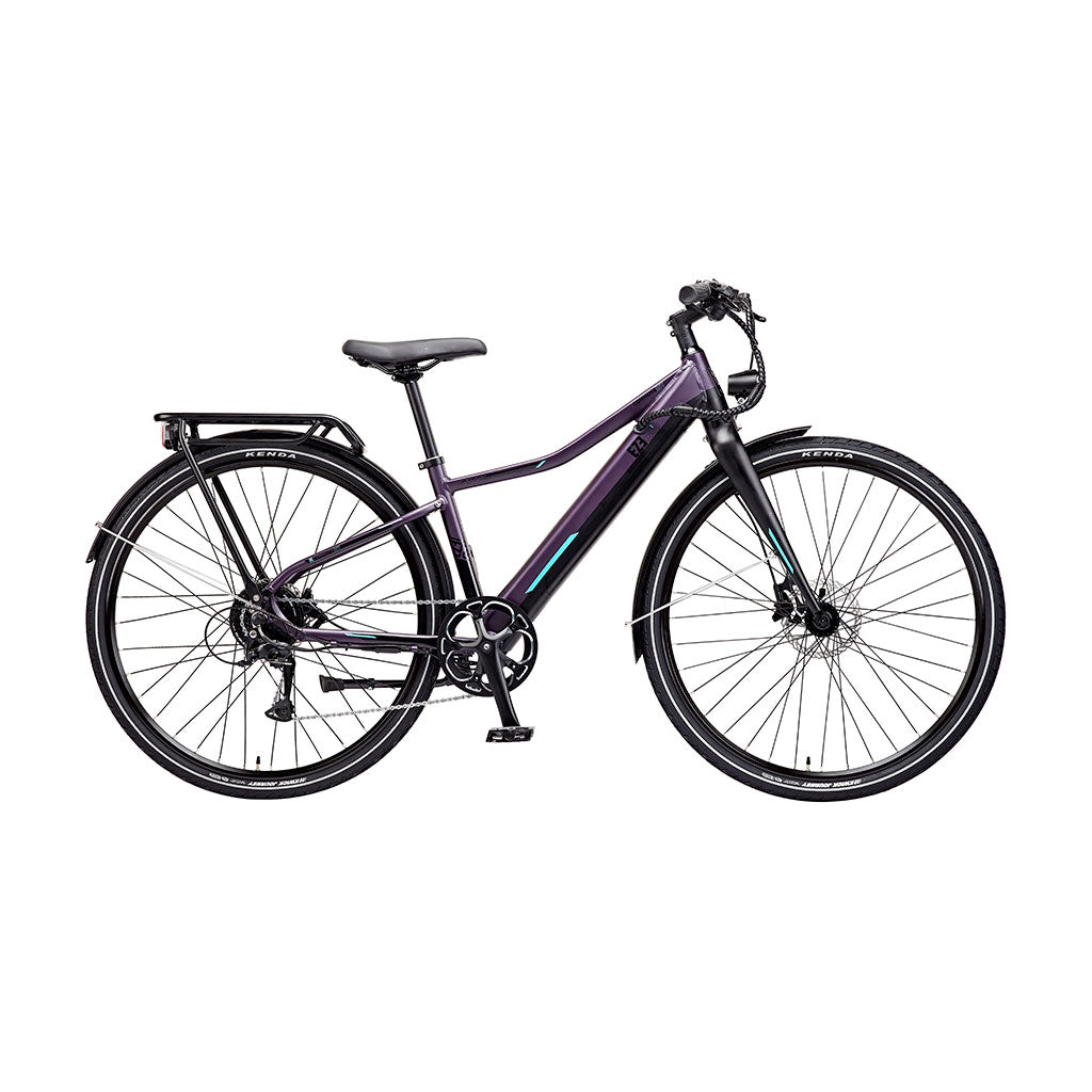 EZEGO Commute INT Unisex - Electric Bike - 250W Purple/ Black